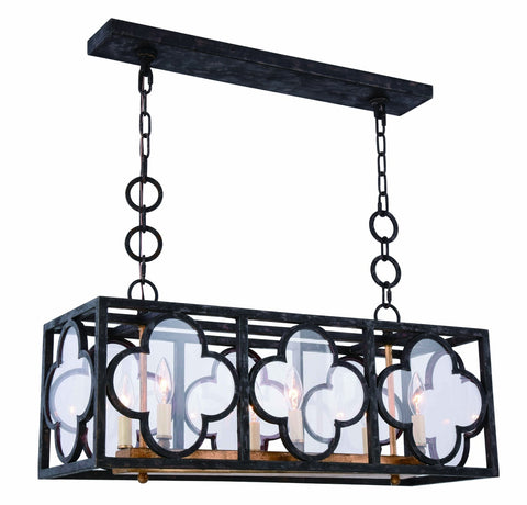 ZC121-1526D29ACCG - Urban Classic: Trinity 6 light Aged Copper Pendant