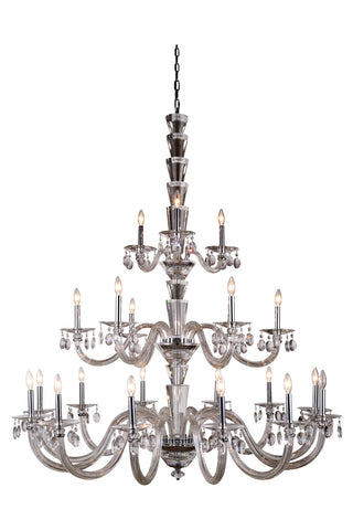 ZC121-7870G52C/RC - Regency Lighting: Augusta 21 light Silver Shade Chandelier Clear Royal Cut Crystal