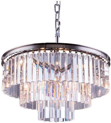 C121-1201D26PN/RC By Elegant Lighting - Sydney Collection Polished nickel Finish 9 Lights Pendant lamp