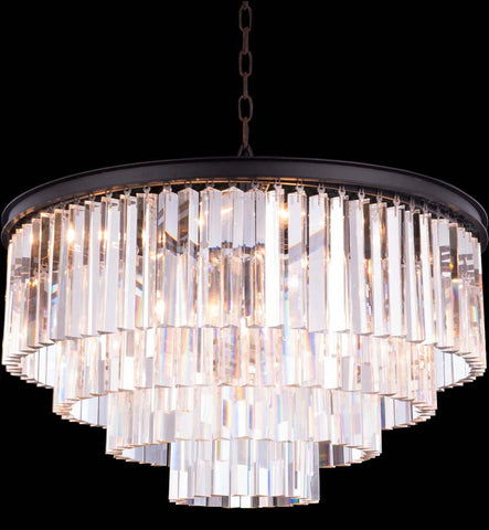 C121-1201D32MB/RC By Elegant Lighting - Sydney Collection Mocha Brown Finish 17 Lights Pendant lamp