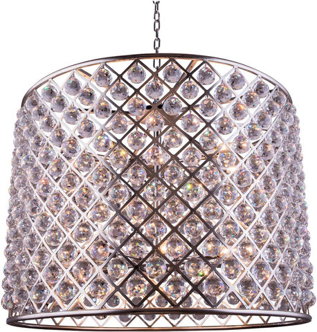 ZC121-1206D35PN-GT/RC By Regency Lighting - Madison Collection Polished nickel Finish 12 Lights Pendant Lamp