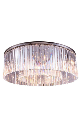 ZC121-1208F43PN-GT/RC By Regency Lighting - Sydney Collection Polished nickel Finish 10 Lights Flush Mount