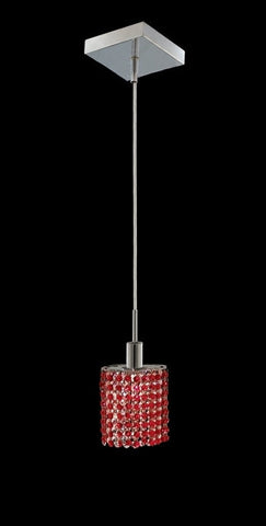 C121-1281D-S-E-BO/RC By Elegant Lighting Mini Collection 1 Lights Pendant Chrome Finish