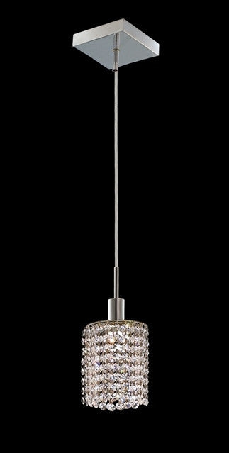 C121-1281D-S-R-CL/RC By Elegant Lighting Mini Collection 1 Lights Pendant Chrome Finish