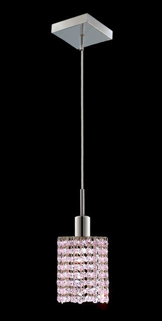 C121-1281D-S-R-RO/RC By Elegant Lighting Mini Collection 1 Lights Pendant Chrome Finish