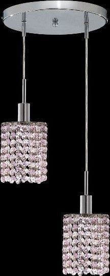 C121-1282D-R-R-RO/RC By Elegant Lighting Mini Collection 2 Lights Pendant Chrome Finish