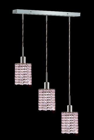 C121-1283D-O-R-RO/RC By Elegant Lighting Mini Collection 3 Lights Pendant Chrome Finish