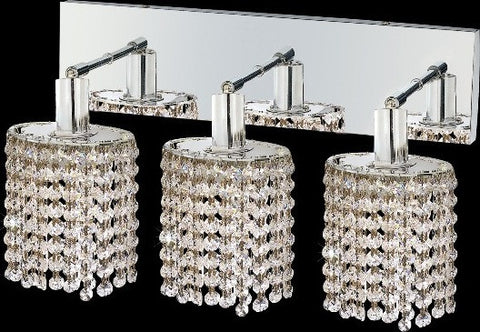 ZC121-1283W-O-E-CL/EC By Regency Lighting Mini Collection 3 Lights Wall Sconce Chrome Finish