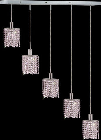 C121-1285D-O-E-RO/RC By Elegant Lighting Mini Collection 4 Lights Pendant Chrome Finish