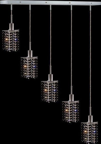 C121-1285D-O-P-JT/RC By Elegant Lighting Mini Collection 5 Lights Pendant Chrome Finish