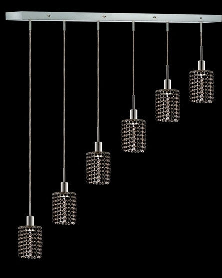 C121-1286D-O-R-JT/RC By Elegant Lighting Mini Collection 6 Lights Pendant Chrome Finish