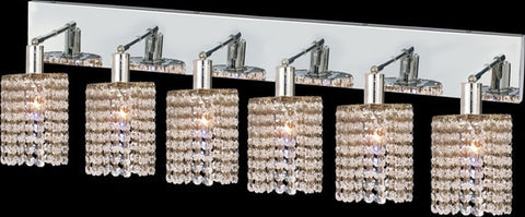 ZC121-1286W-O-R-CL/EC By Regency Lighting Mini Collection 6 Lights Wall Sconce Chrome Finish