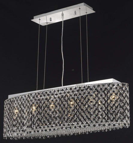 ZC121-1292D38C-CL/EC By Regency Lighting Moda Collection 6 Light Chandeliers Chrome Finish