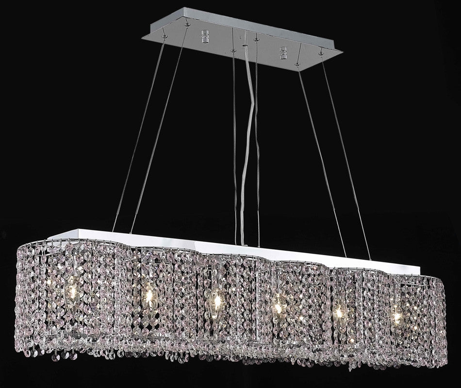 ZC121-1295D40C-CL/EC By Regency Lighting Moda Collection 6 Light Chandeliers Chrome Finish