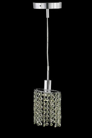 C121-1381D-R-E-BO/RC By Elegant Lighting Mini Collection 1 Light Pendants Chrome Finish