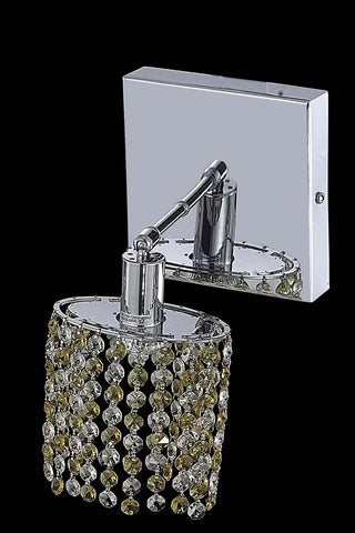 C121-1381W-S-E-RO/RC By Elegant Lighting Mini Collection 1 Light Wall Sconces Chrome Finish