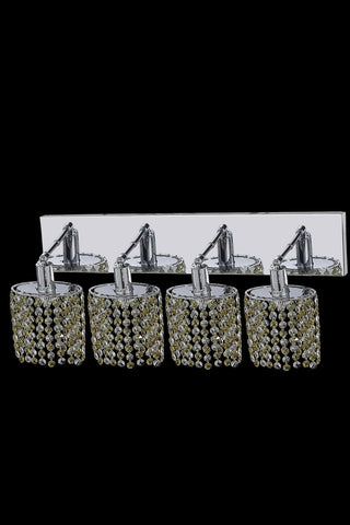 C121-1384W-O-E-LP/RC By Elegant Lighting Mini Collection 4 Light Wall Sconces Chrome Finish