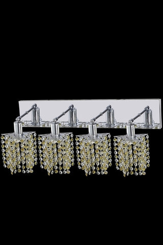 C121-1384W-O-P-JT/RC By Elegant Lighting Mini Collection 4 Light Wall Sconces Chrome Finish