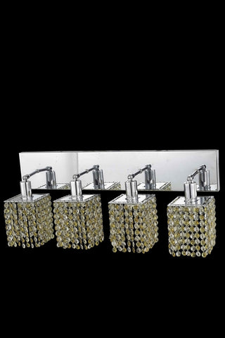 C121-1384W-O-S-RO/RC By Elegant Lighting Mini Collection 4 Light Wall Sconces Chrome Finish