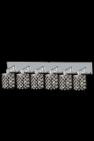 C121-1386W-O-R-RO/RC By Elegant Lighting Mini Collection 6 Light Wall Sconces Chrome Finish