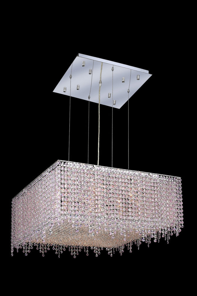 C121-1394D26C-RO/RC By Elegant Lighting Moda Collection 13 Light Chandeliers Chrome Finish