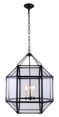 C121-1413D19RZ By Elegant Lighting - Gordon Collection Zinc Finish 3 Lights Pendant lamp