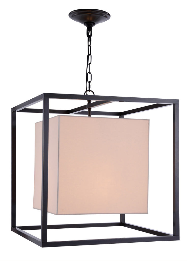 C121-1416D22BZ By Elegant Lighting - Quincy Collection Bronze Finish 2 Lights Pendant lamp