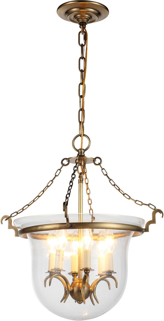 C121-1426F18BB By Elegant Lighting - Seneca Collection Burnished Brass Finish 6 Lights Flush Mount