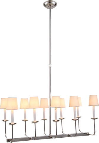 C121-1435D35PN By Elegant Lighting - Penelope Collection Polished Nickel Finish 10 Lights Pendant Lamp