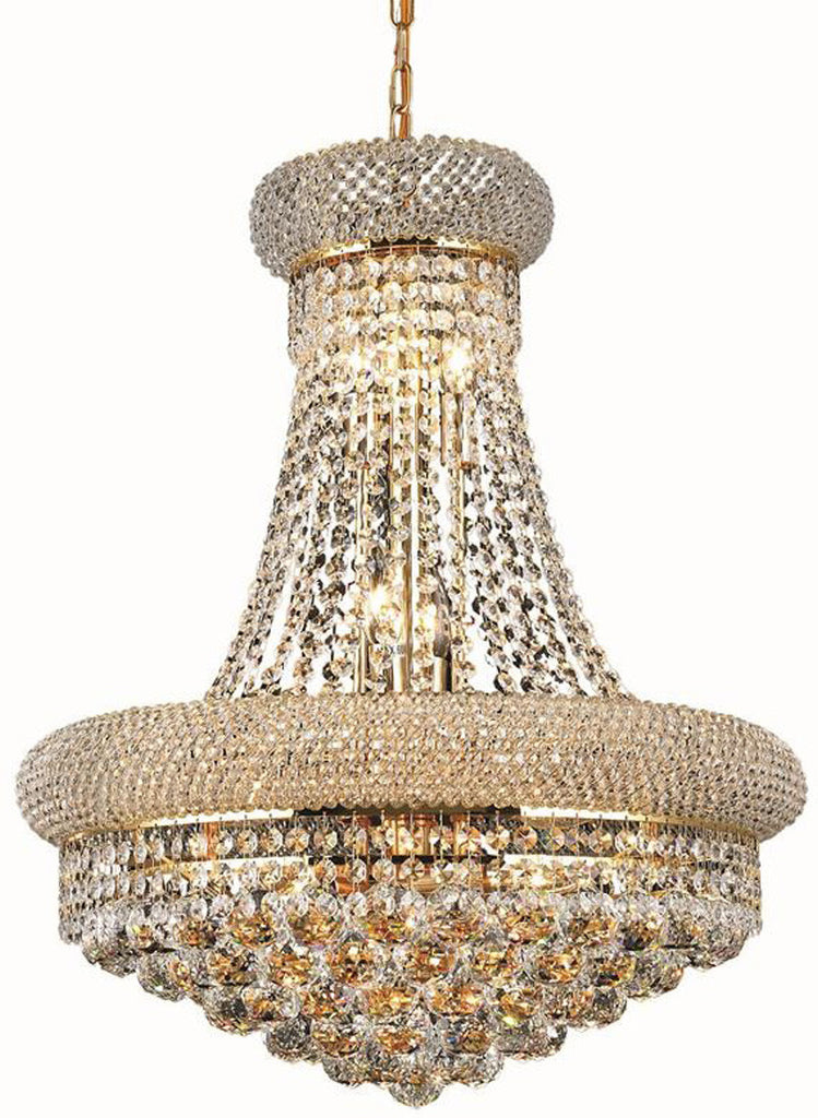 ZC121-V1800D20G/EC By Elegant Lighting - Primo Collection Gold Finish 14 Lights Dining Room