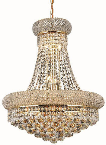 ZC121-V1800D20G/EC By Elegant Lighting - Primo Collection Gold Finish 14 Lights Dining Room