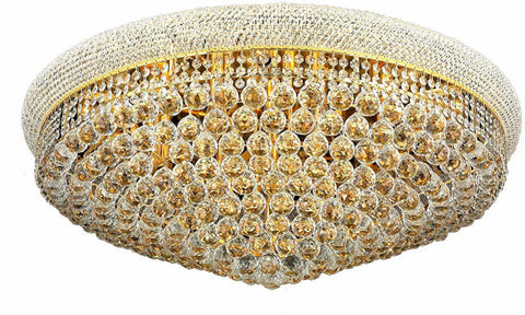 ZC121-V1800F36G/EC By Elegant Lighting - Primo Collection Gold Finish 20 Lights Flush Mount