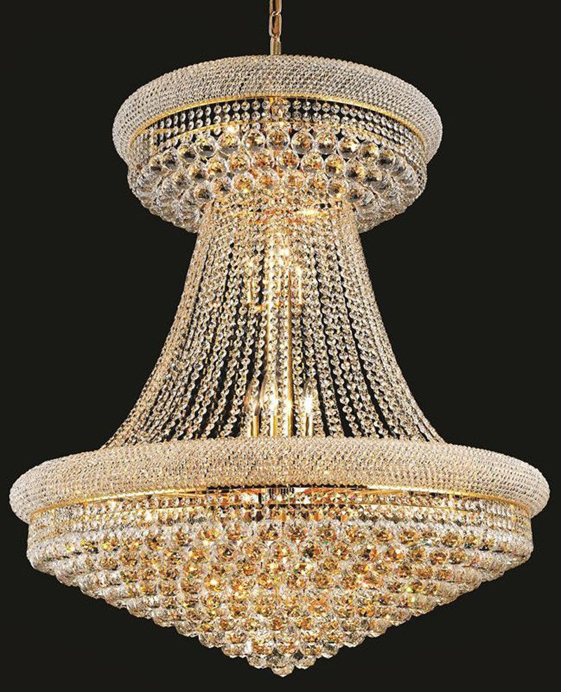 ZC121-V1800G36SG/EC By Elegant Lighting - Primo Collection Gold Finish 28 Lights Foyer/Hallway