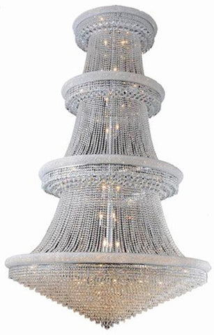 C121-1802G62C/RC By Elegant Lighting Primo Collection 56 Light Foyer/Hallway Chrome Finish