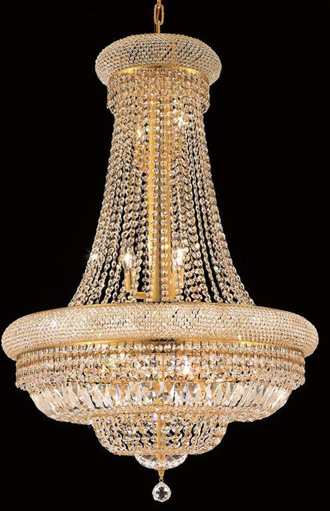 ZC121-1803D28G/EC By Regency Lighting - Primo Collection Gold Finish 14 Lights Dining Room