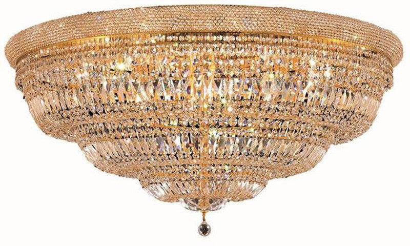 ZC121-1803F48G/EC By Regency Lighting - Primo Collection Gold Finish 33 Lights Flush Mount