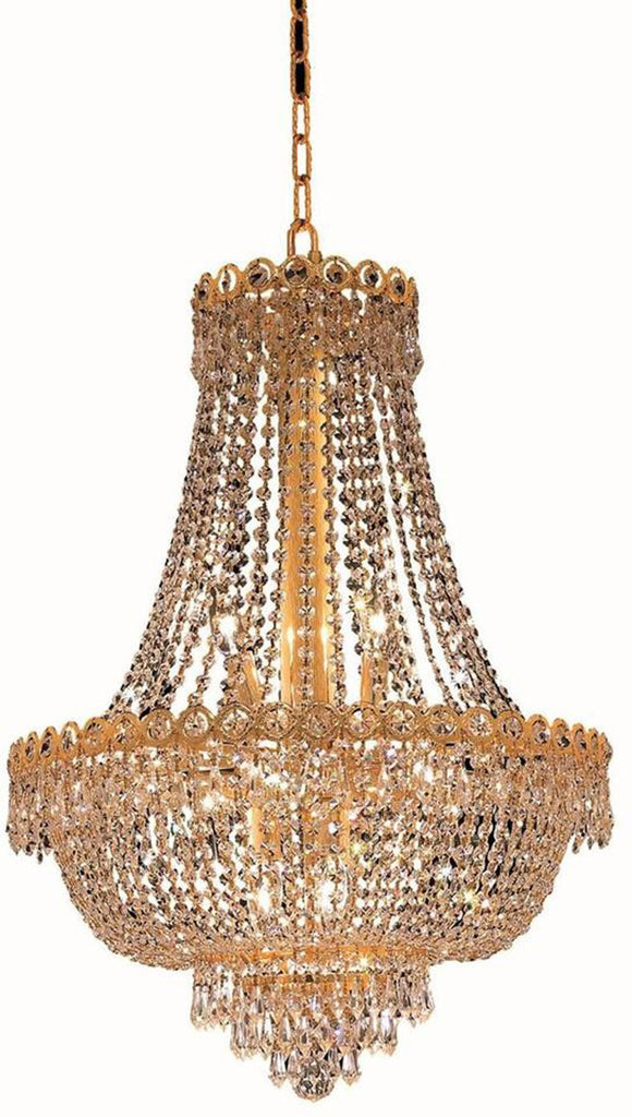 ZC121-V1900D20G/EC By Elegant Lighting - Century Collection Gold Finish 12 Lights Dining Room