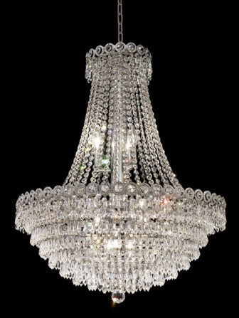 C121-1902D24C By Regency Lighting-Century Collection Chrome Finish 12 Lights Chandelier