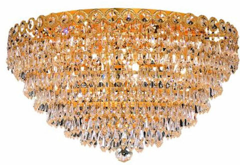 ZC121-1902F20G/EC By Regency Lighting - Century Collection Gold Finish 9 Lights Flush Mount