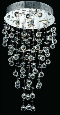 ZC121-V2006D18C By Regency Lighting-Galaxy Collection Chrome Finish 6 Lights Chandelier