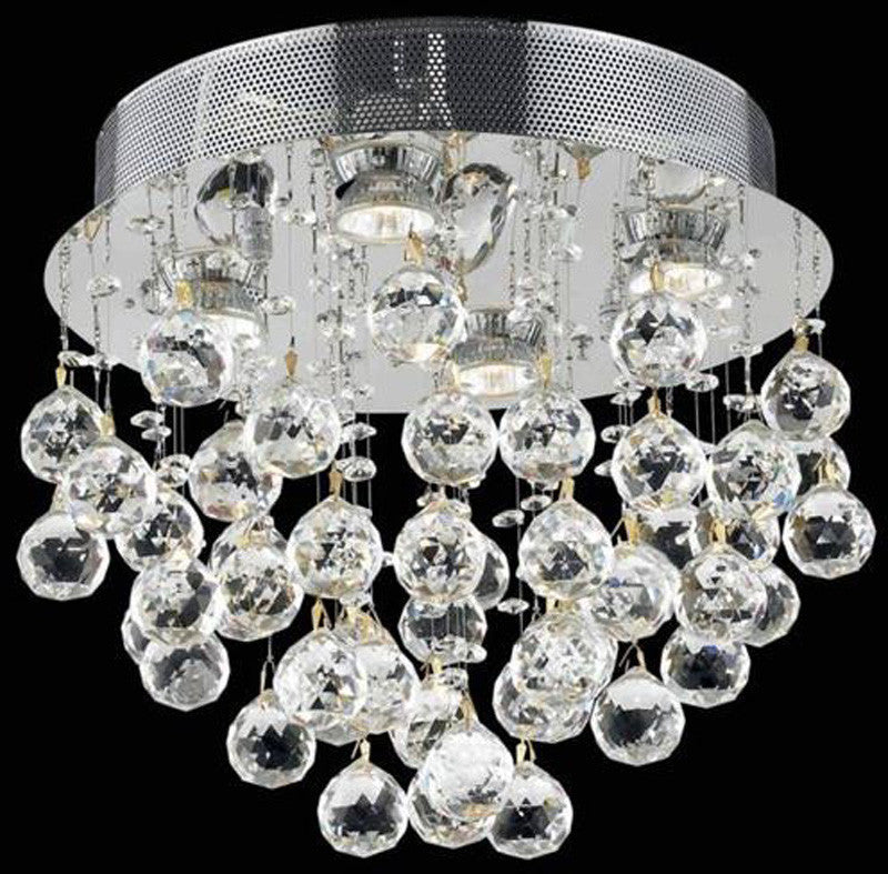 ZC121-V2006F14C/RC By Elegant Lighting Galaxy Collection 4 Light Flush Mount Chrome Finish