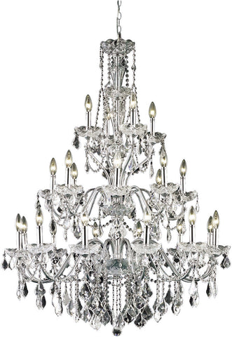 ZC121-V2015G36C/EC By Elegant Lighting - St. Francis Collection Chrome Finish 24 Lights Foyer/Hallway