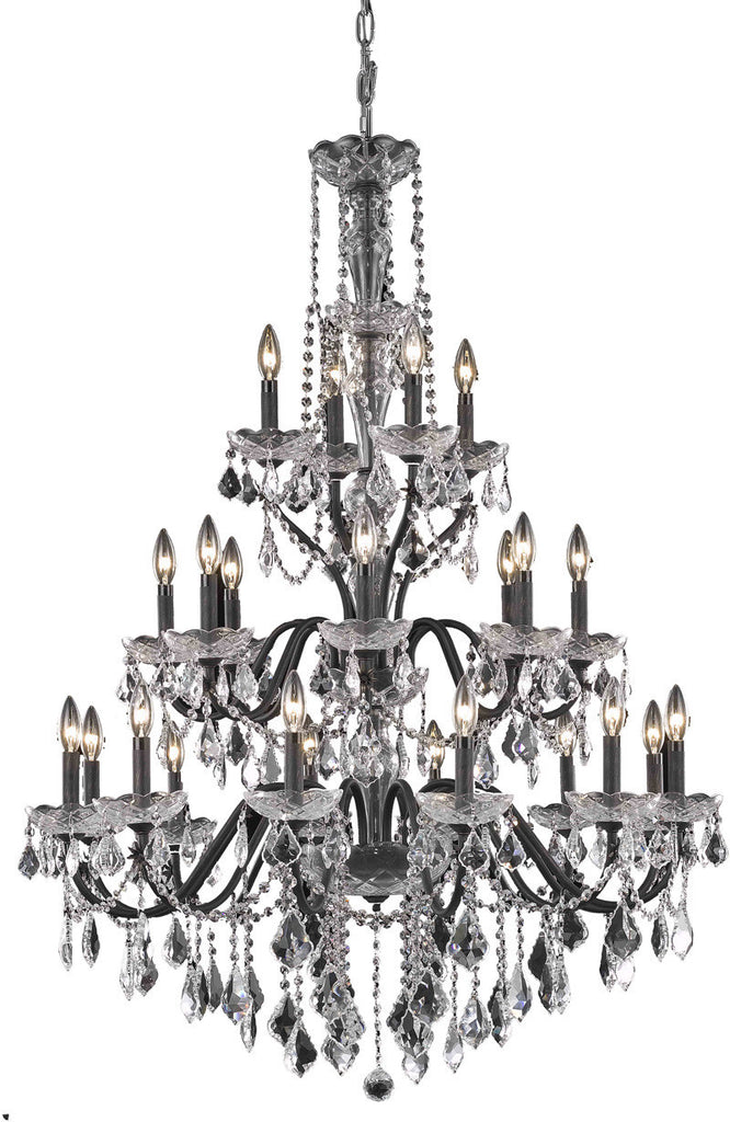 ZC121-V2015G36DB/EC By Elegant Lighting - St. Francis Collection Dark Bronze Finish 24 Lights Foyer/Hallway