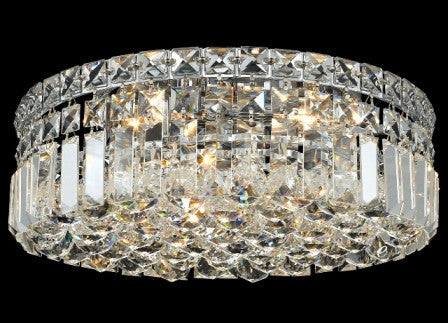 ZC121-V2030F14C By Regency Lighting-Galaxy Collection Chrome Finish 4 Lights Flush