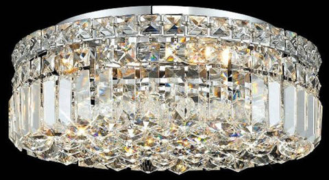 ZC121-V2030F16C/EC By Elegant Lighting - Maxim Collection Chrome Finish 5 Lights Flush Mount