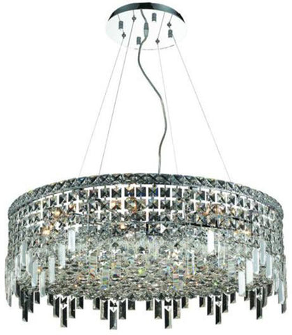 ZC121-V2031D28C/EC By Elegant Lighting - Maxim Collection Chrome Finish 12 Lights Dining Room