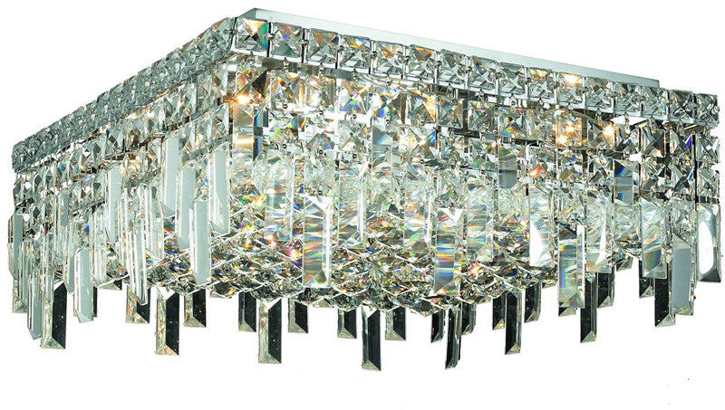 ZC121-V2033F16C/EC By Elegant Lighting - Maxim Collection Chrome Finish 6 Lights Flush Mount