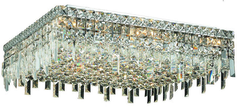 ZC121-V2033F24C/EC By Elegant Lighting - Maxim Collection Chrome Finish 13 Lights Flush Mount