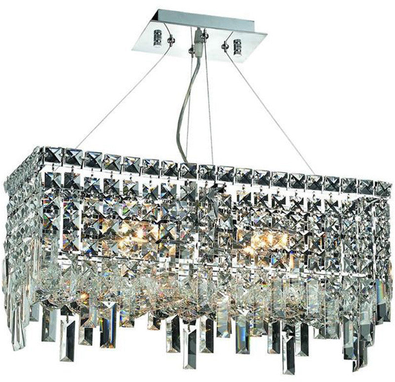 ZC121-V2035D20C/EC By Elegant Lighting - Maxim Collection Chrome Finish 4 Lights Dining Room