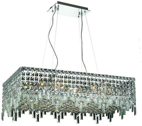 ZC121-V2035D32C/EC By Elegant Lighting - Maxim Collection Chrome Finish 16 Lights Dining Room